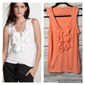 NWOT J.Crew Cascade Ruffle Button Down Tank Top